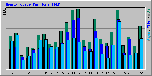 Hourly usage for June 2017