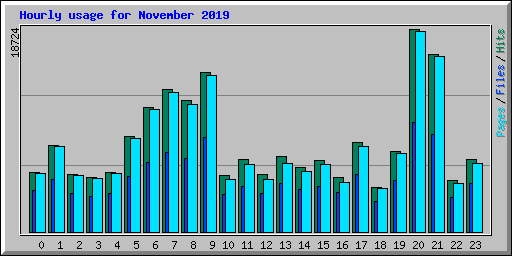 Hourly usage for November 2019