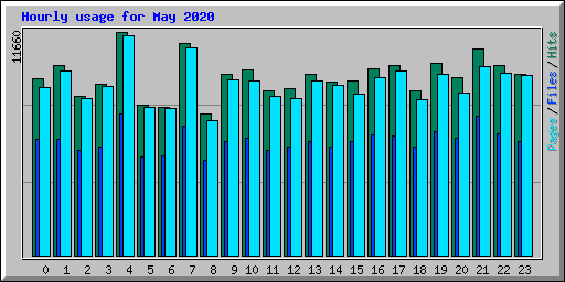 Hourly usage for May 2020