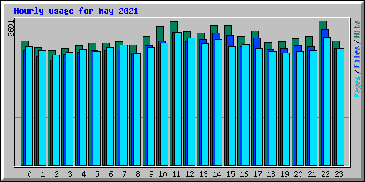 Hourly usage for May 2021