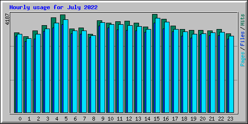 Hourly usage for July 2022