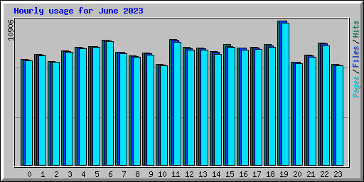 Hourly usage for June 2023