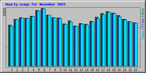 Hourly usage for November 2023