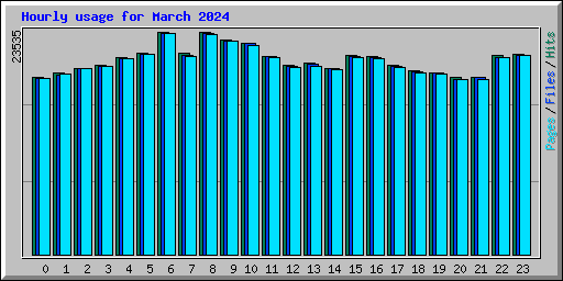 Hourly usage for March 2024