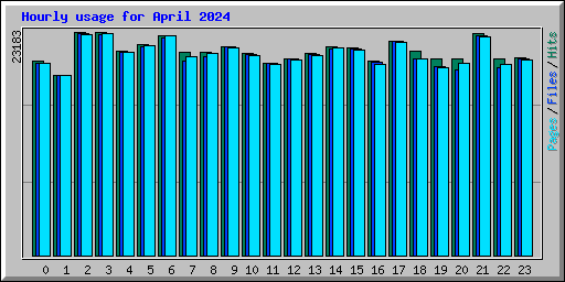 Hourly usage for April 2024