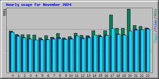 Hourly usage for November 2024
