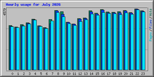 Hourly usage for July 2026